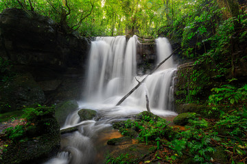 Fototapeta na wymiar Waterfalls during the rainy season, Thailand.