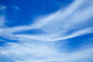 Blue sky with white cloud.