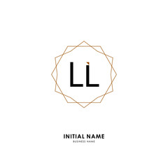 L LL Initial logo letter with minimalist concept. Vector with scandinavian style logo.