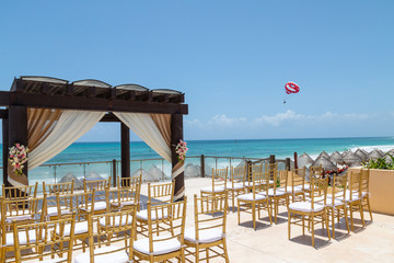 Wedding Gazebo and chairs on the beach