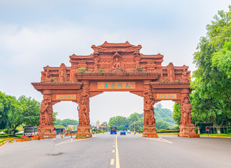 Obraz premium 中国四川省乐山市嘉定坊的牌坊