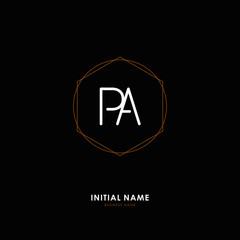 P A PA Initial logo letter with minimalist concept. Vector with scandinavian style logo.