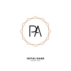P A PA Initial logo letter with minimalist concept. Vector with scandinavian style logo.