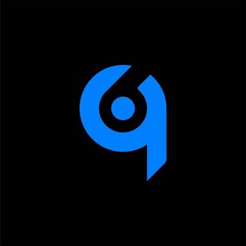 simple typography q6 vector logo