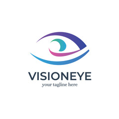 Vision Eye Logo Design Template Inspiration - Vector