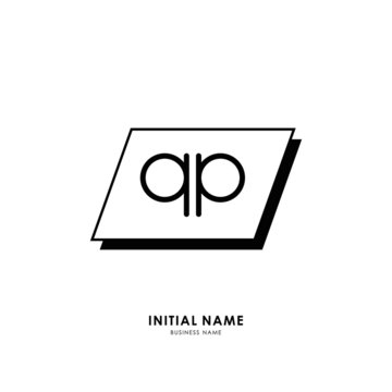 A P AP Initial logo letter with minimalist concept. Vector with scandinavian style logo.