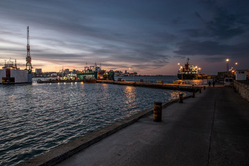 Fototapeta premium Marine landscape Mar del Plata harbour