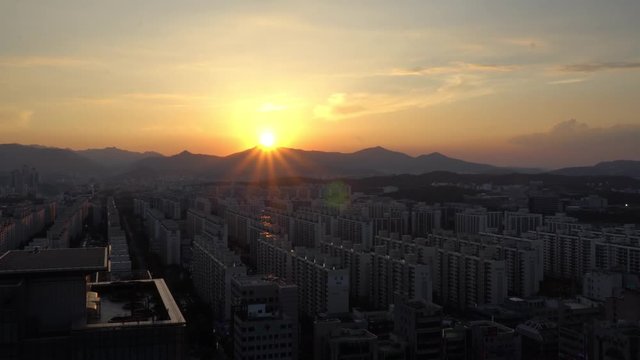 Daejeon City Dunsan Sunset Timelapse, Republic of Korea