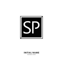 SP SP Initial logo letter with minimalist concept. Vector with scandinavian style logo.