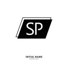 SP SP Initial logo letter with minimalist concept. Vector with scandinavian style logo.