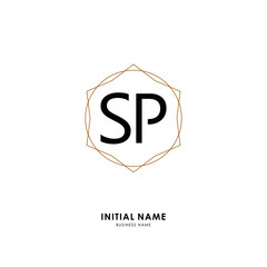 SP SP Initial logo letter with minimalist concept. Vector with scandinavian style logo.