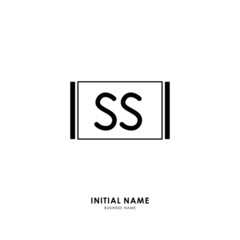 S SS Initial logo letter with minimalist concept. Vector with scandinavian style logo.