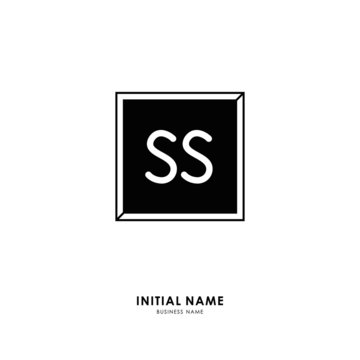 S SS Initial logo letter with minimalist concept. Vector with scandinavian style logo.