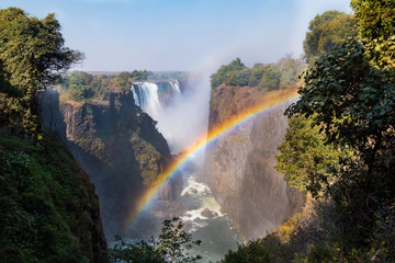 Victoria Falls and Gorge with Rainbow