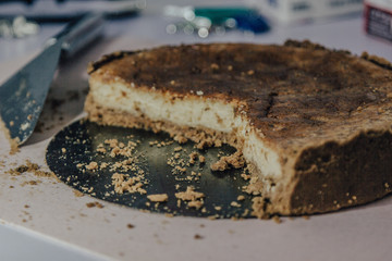 slice piece of cheese cake 