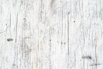 White texture background. Old cracked wood texture. Different fractures of surface. Vertical lines and scuffs. Background for text or design