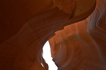 Antelope canyon in the desert of Arizona