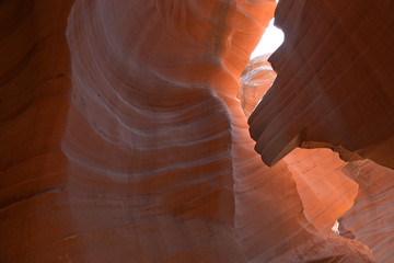 Antelope canyon in the desert of Arizona