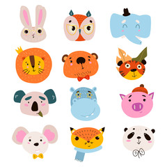 Set of cute animal.
