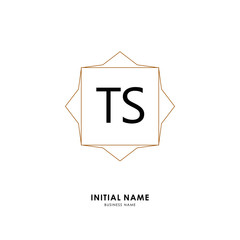 TS TS Initial logo letter with minimalist concept. Vector with scandinavian style logo.