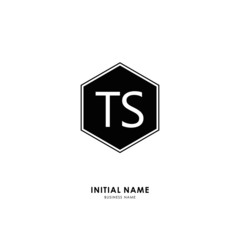 TS TS Initial logo letter with minimalist concept. Vector with scandinavian style logo.