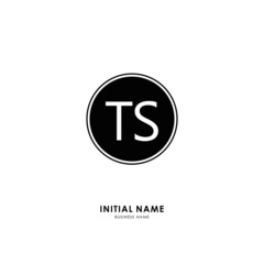 TS TS Initial logo letter with minimalist concept. Vector with scandinavian style logo.