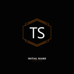 TS TS Initial logo letter with minimalist concept. Vector with scandinavian style logo.