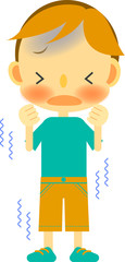男の子　寒気
