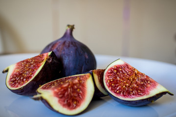 fresh figs on the plate