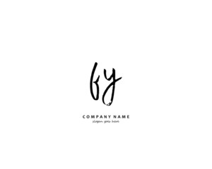 Obraz premium FY Initial letter logo template vector