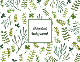 水彩のボタニカル背景素材