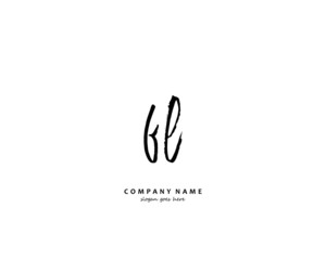 FL Initial letter logo template vector