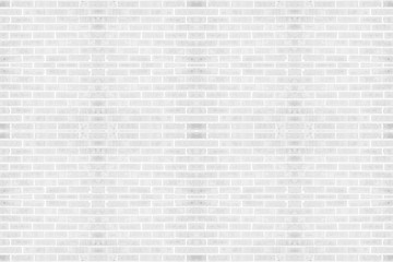 Abstract weathered white brick wall texture background in rural room. Concept horizontal architecture wallpaper