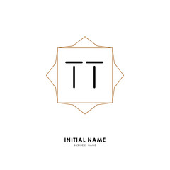 T TT Initial logo letter with minimalist concept. Vector with scandinavian style logo.