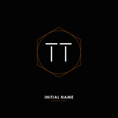 T TT Initial logo letter with minimalist concept. Vector with scandinavian style logo.