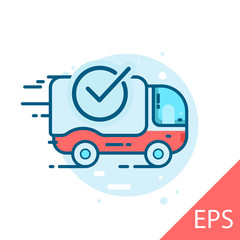 Delivery. Vector modern line design illustration icon