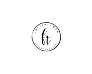FT Initial letter logo template vector