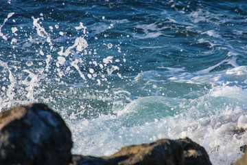waves and rocks