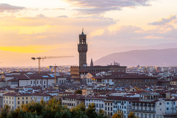 Fototapeta na wymiar view of the city of florence italy