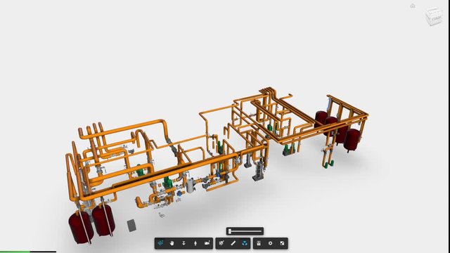 Exploded BIM model of building heating unit &ndash; MEP systems