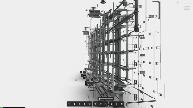 Screen recording rotation of BIM modei MEP systems