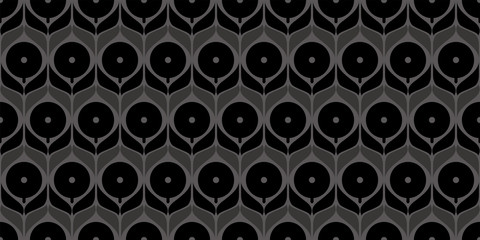 Retro flower background. Seamless pattern. Vector. レトロな花のパターン