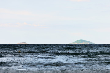 Morning seascape overlooking the sea and islands