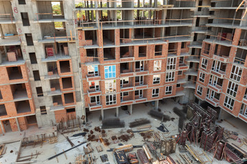 construction site of an apartment building