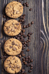 Chocolate chip cookies and beans