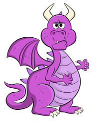 angry looking cartoon dragon