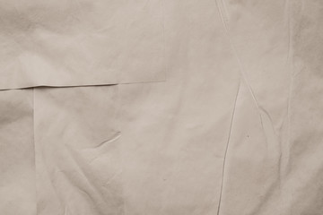 Gray wet paper. Crumpled texture layers. Abstract design background. Copy space.