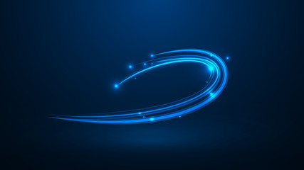 Neon glowing linear ring © Pavel