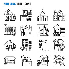 Building line icons