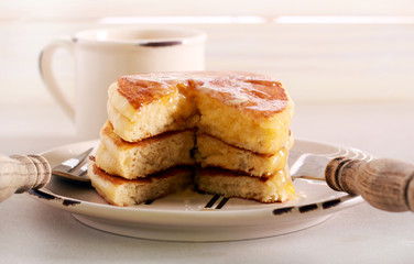 Fluffy buttermilk pancakes